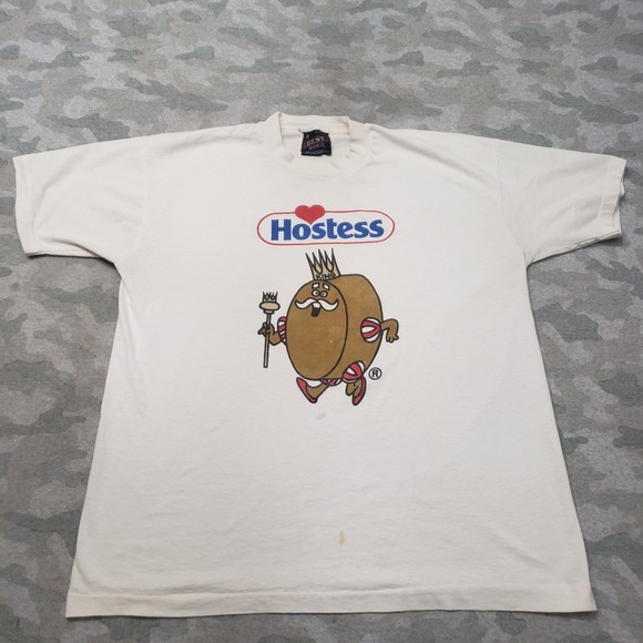 Fruit of the Loom Other - Vintage Hostess Shirt Mens XL White Short Sleeve Single Stitch Made In USA